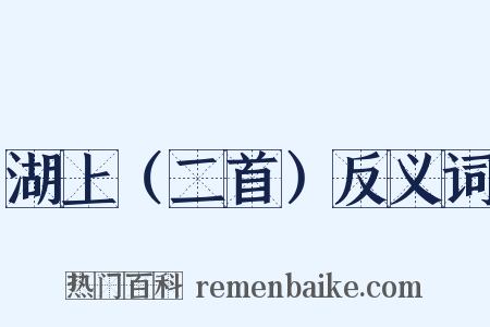 湖上（二首）反义词是什么意思的图片